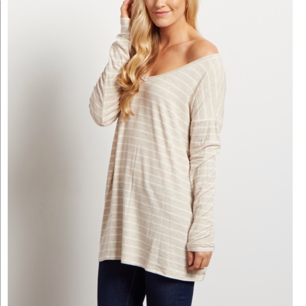 Pink blush stripes long sleeve